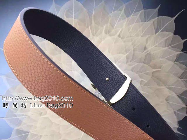 LV新款男士皮帶 路易威登荔枝紋精品腰帶  jjp2241